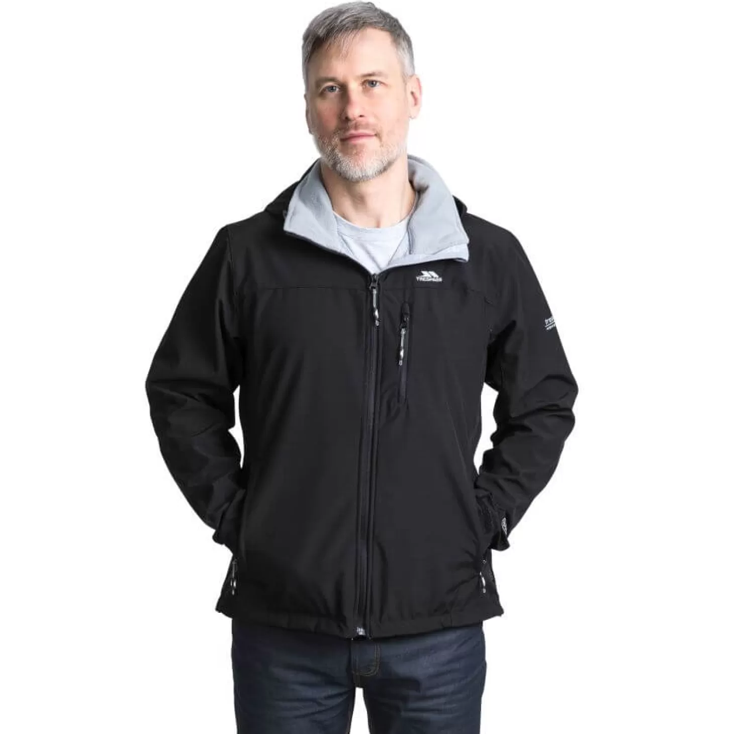 Herre Trespass Softshell Jakke - Stanford - Sort (Kun Xs Tilbage)